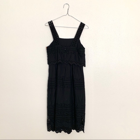 J. Crew Black Eyelet Midi Dress - Picture 5 of 8